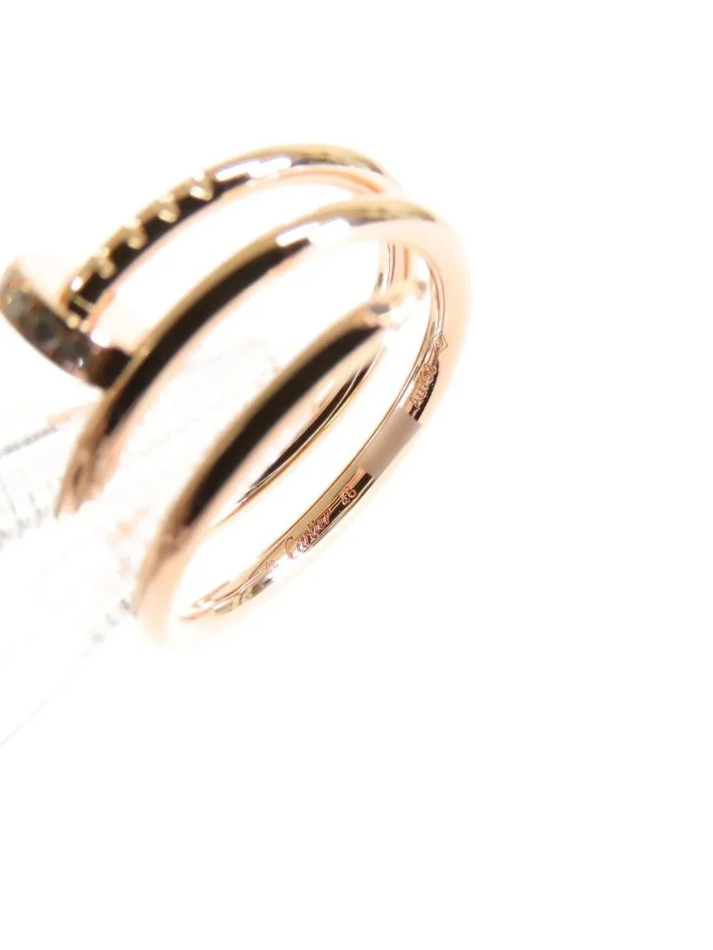 Cartier Juste un Clou Double Pink Gold 18K Diamond 48 Ring